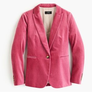 J. Crew Velvet Blazer- Pink